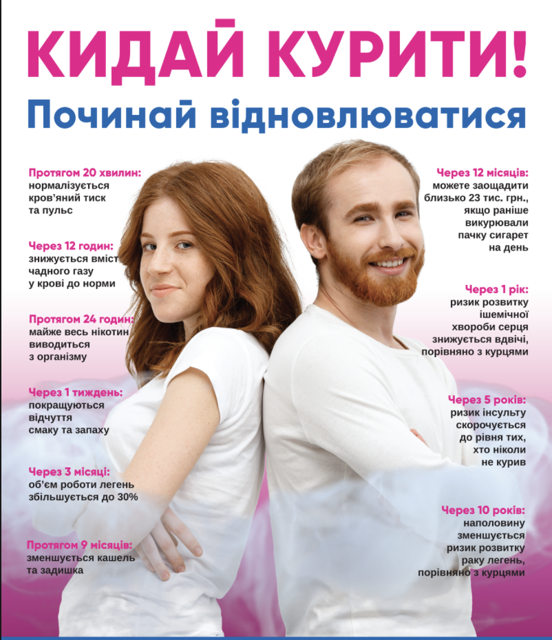 Плакат "Кидай курити"